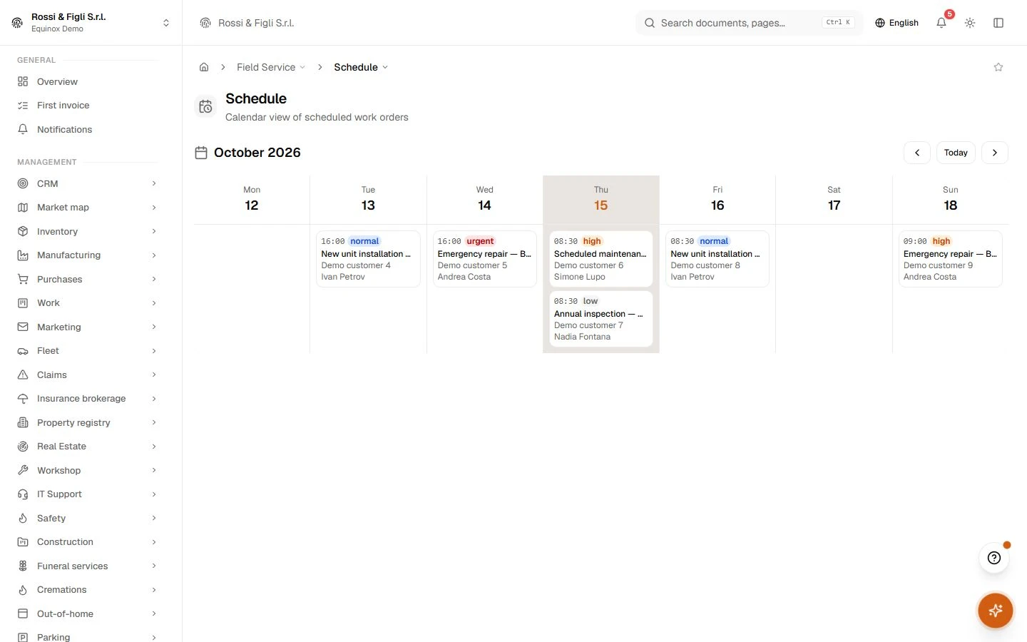 Inside Equinox — Equinox in use · demo data