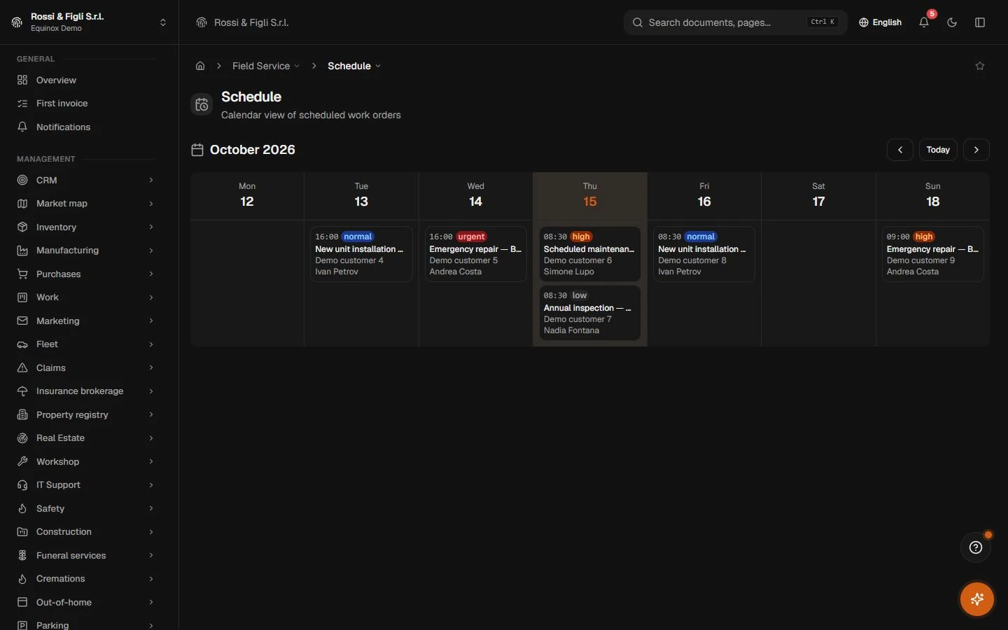 Inside Equinox — Equinox in use · demo data