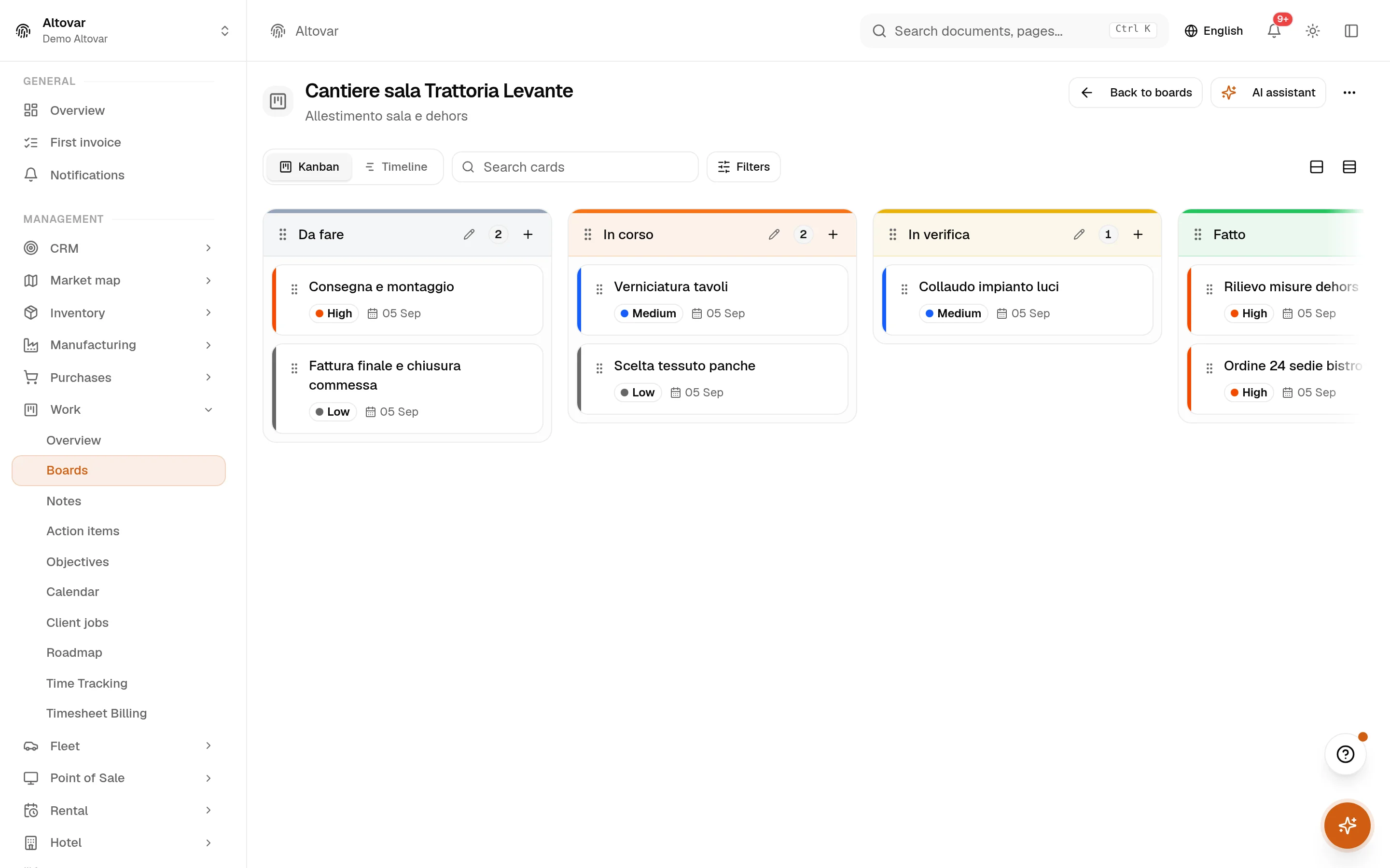 Sales and operations — Equinox in use · demo data