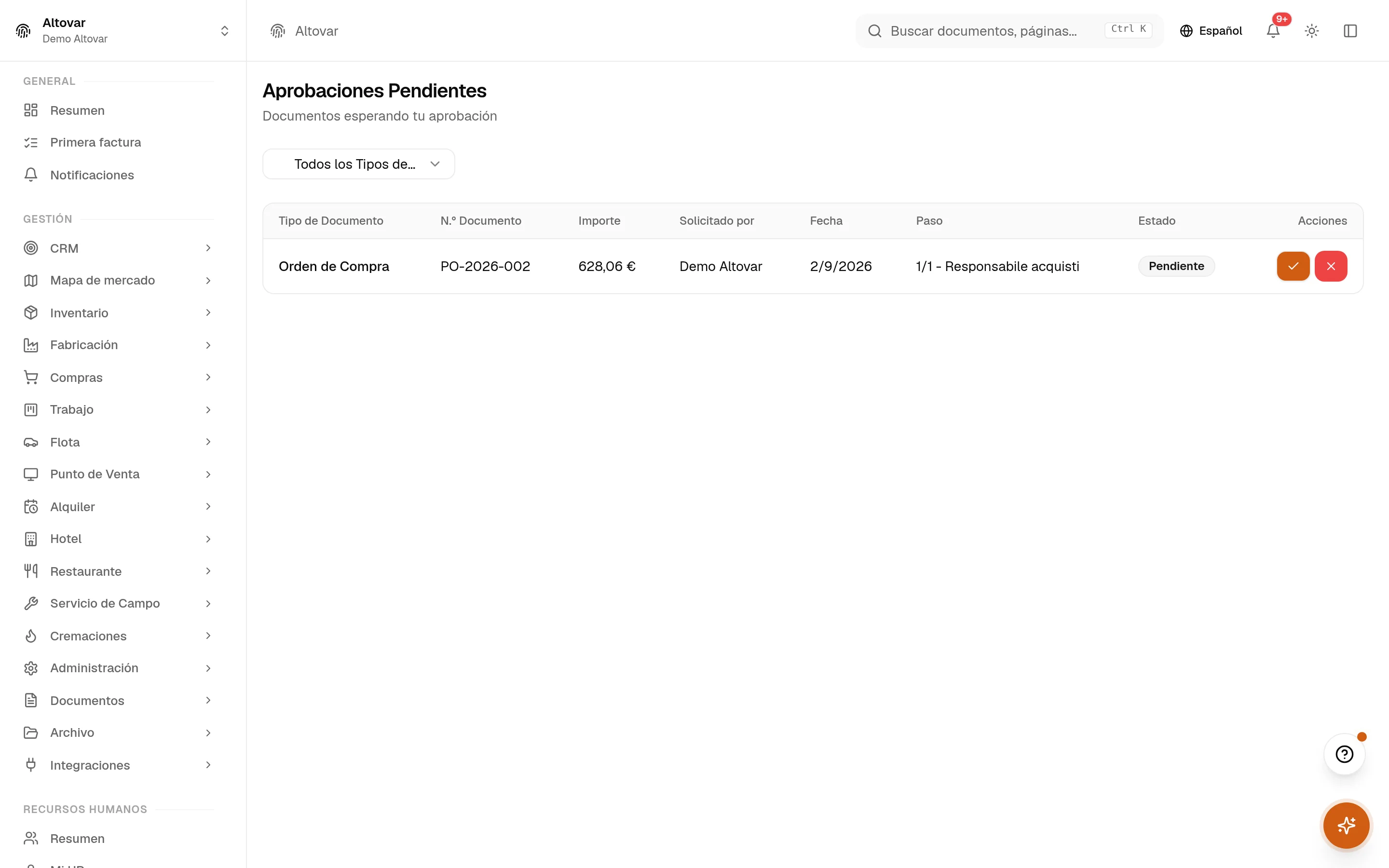 IA integrada — Equinox en uso · datos de demostración