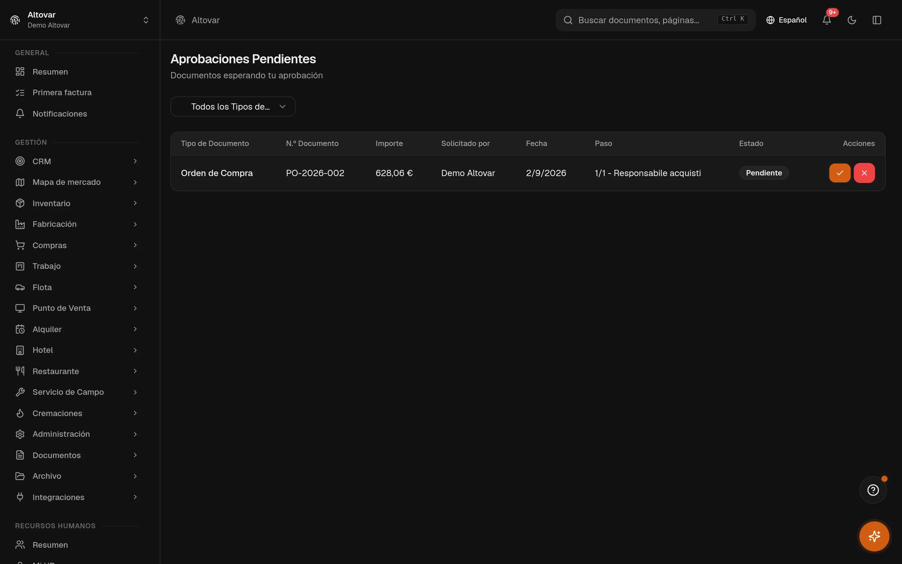 IA integrada — Equinox en uso · datos de demostración